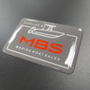 3D resin domed dealer decal - rectangular