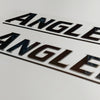 Pair of 3D resin domed Angler decals