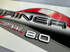 Mariner 8hp Lightning outboard decals/sticker kit