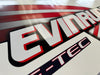 Evinrude 200hp ETEC/E-TEC HO stars & stripes outboard engine decals/sticker kit - blue cowl