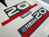 Yamaha 20hp two stroke outboard engine decals/sticker kit