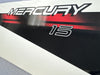 Mercury 15hp 2 stroke outboard decals/sticker kit (1996)