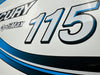 Mercury 115hp saltwater Optimax 2 stroke outboard engine decal/sticker kit (2004)