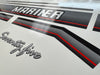 Mariner 75hp 2 stroke clamshell outboard decals/sticker kit