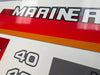 Mariner 40hp rainbow outboard engine decals/sticker kit