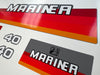 Mariner 40hp rainbow outboard engine decals/sticker kit