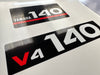 Yamaha 140hp V4 2 stroke outboard decals/sticker kit