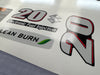 Suzuki DF20 20hp four stroke outboard engine decals/sticker kit (post 2010)