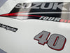 Suzuki DF40 40hp four stroke outboard engine decals/sticker kit - post 2010