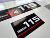 Yamaha 115hp V4 2 stroke outboard decals/sticker kit