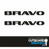 Pair of vinyl cut single colour Bravo decals