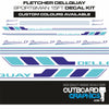Fletcher Dellquay Sportsman 15 2 colour hull sticker/decal kit