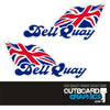 Pair of handed Dellquay Dory Union Jack hull decals - 600mm (24″) wide