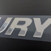 3D resin domed chrome Mercury Verado 200hp outboard decals