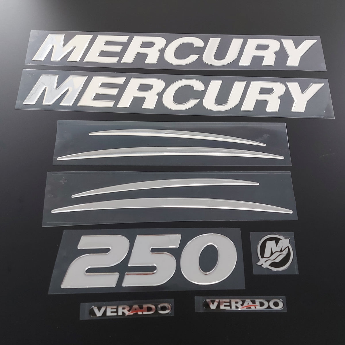 thumbnail image 2 of Mercury Verado 300 Outboard Decal Kit - 3D Domed Graphic Sticker Set (2017+) 2 of 4