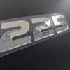 3D resin domed chrome Mercury Verado 225hp outboard decals