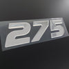 3D resin domed chrome Mercury Verado 275hp outboard decals