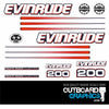 Evinrude 200hp Ficht Ram outboard engine decals/sticker kit (blue cowl)