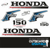 Honda 150hp VTEC 4 stroke outboard engine decals/sticker kit