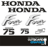 Honda 75hp 4 stroke outboard engine decals/sticker kit