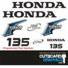 Honda BF135 135hp 4 stroke outboard engine decals/sticker kit