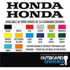 Pair of vinyl cut Honda decals