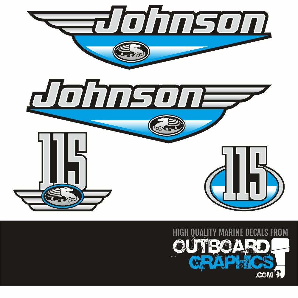 OutboardGraphics.com Decal Kit – Fits Yamaha 15hp 2-Stroke (2002) Outboard Engine Cowl