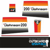 Johnson 200hp 2 stroke outboard engine decals/sticker kit (1977)