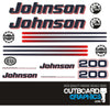 Johnson 200hp four stroke (2005) outboard engine decals/sticker kit