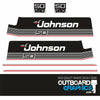 Johnson 50hp VRO outboard engine decals/sticker kit (black design)