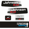 Johnson 8hp two stroke (1996) outboard engine decals/sticker kit