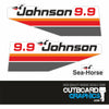 Johnson 9.9hp Seahorse 2 stroke (1975) outboard engine decals/sticker kit