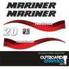 Mariner 20hp 4 stroke 2008 outboard engine decals/sticker kit