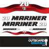 Mariner 20hp 2 stroke outboard decals/sticker kit