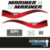 Mariner 25hp 2 stroke outboard sticker/decal kit