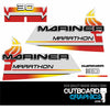 Mariner 30hp Marathon outboard engine decals/sticker kit