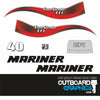 Mariner 40hp four stroke EFI (2008) outboard engine decals/sticker kit
