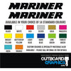 Pair of vinyl cut Mariner decals