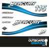 Mercury 115hp saltwater Optimax 2 stroke outboard engine decal/sticker kit (2004)