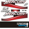 Mercury 5hp 2 stroke outboard decals/sticker kit (2006) inc resin domed M decal