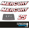 Mercury F25 25hp four stroke EFI outboard decals/sticker kit