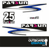 Parsun 25hp four stroke outboard decals/sticker kit