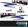Parsun 5hp four stroke outboard decals/sticker kit