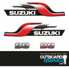 Suzuki 90hp 2 stroke outboard engine decals/sticker kit