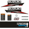 Suzuki DF9.9 9.9hp four stroke outboard engine decals/sticker kit (post 2010)