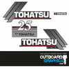 Tohatsu 25hp 2 stroke (2003) outboard engine decals/sticker kit