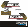 Tohatsu 25hp 4 stroke (2003) outboard engine decals/sticker kit