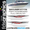 Bayliner XT175 full decal kit - custom colours available