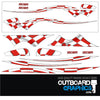 Pair of Crownline LPX/BR 3D chequered flag decals suitable for 18ft - 22ft hulls