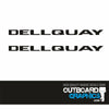Pair of vinyl cut Dellquay decals